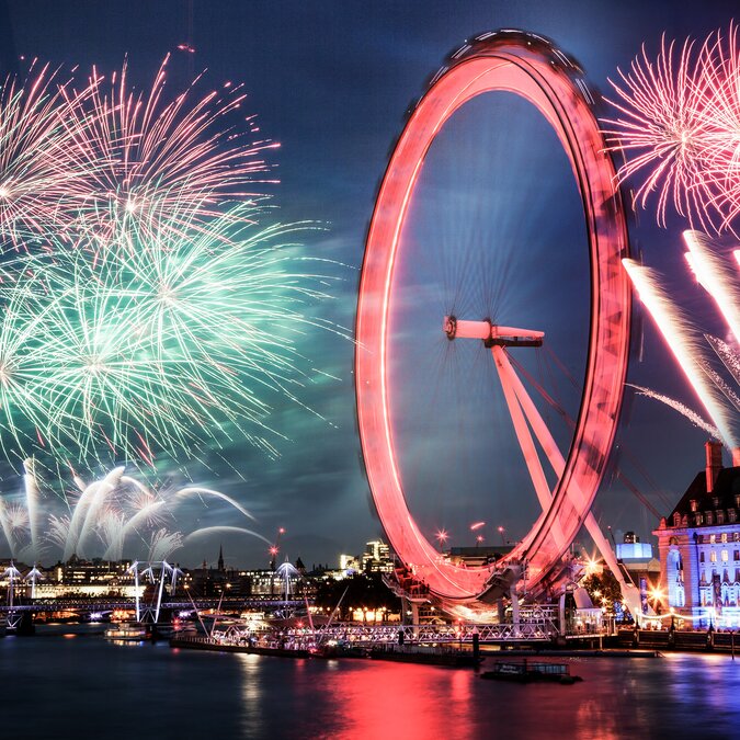 railtour_London Eye New Years Eve | © Shutterstock  520641781