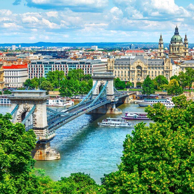 Pont suspendu sur le Danube à Budapest | © Shutterstock 562412311