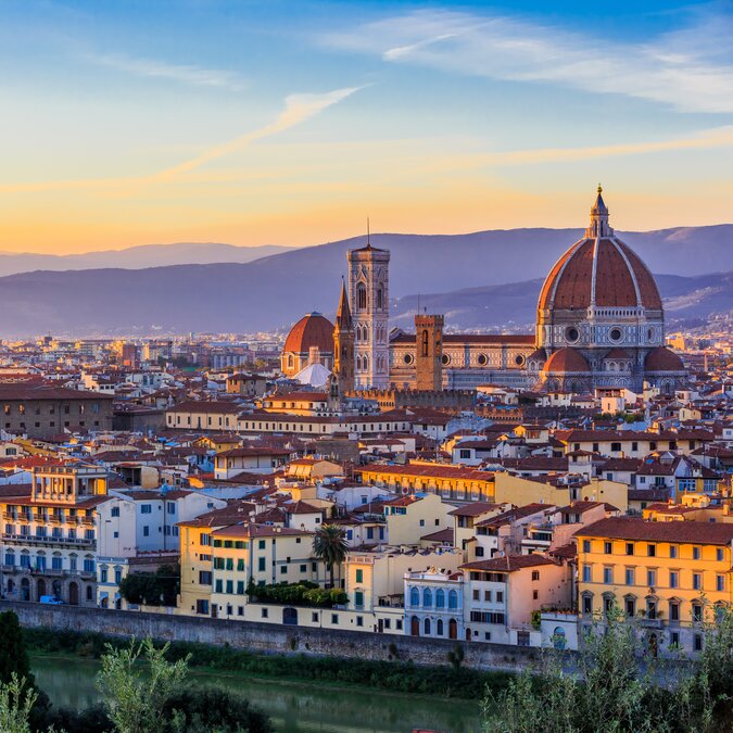 Vue de Florence au coucher du soleil | © Shutterstock 230424784