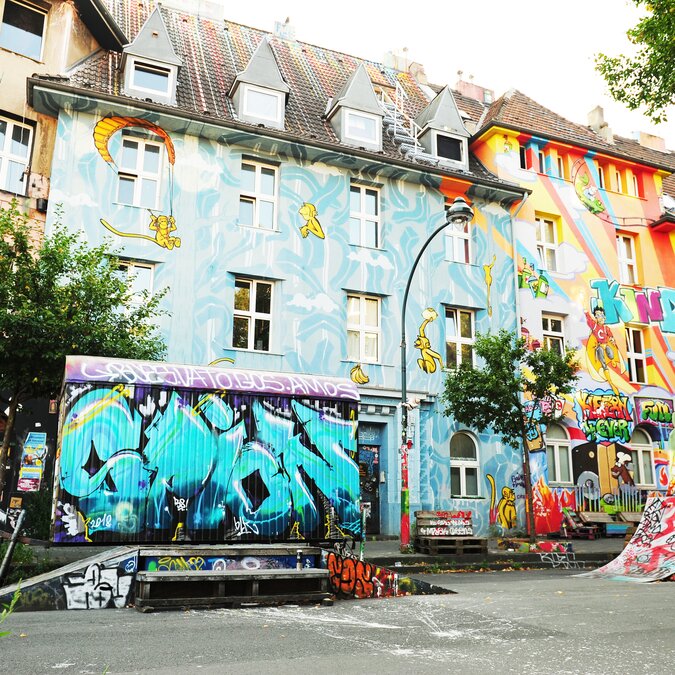 Foto der Kiefernstrasse in Düsseldorf.  | © Düsseldorf Tourismus GmbH