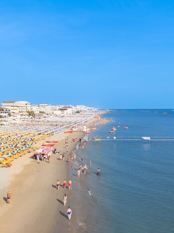 Aerial view of the Riviera and the beach at Bellaria-Igea Marina | © Open Data, Ph. Apt Servizi Emilia-Romagna