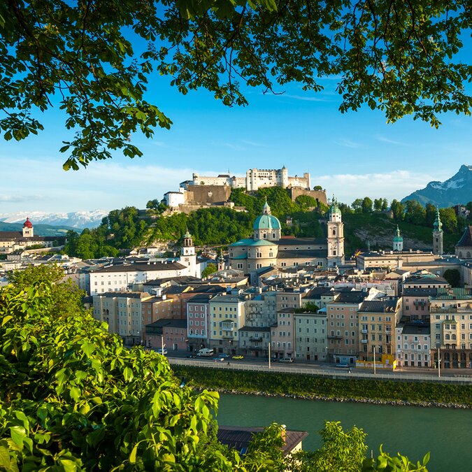 Panoramablick auf Salzburgs Altstadt und die Festung Hohensalzburg | © Tourismus Salzburg GmbH, Guenter Breitegger