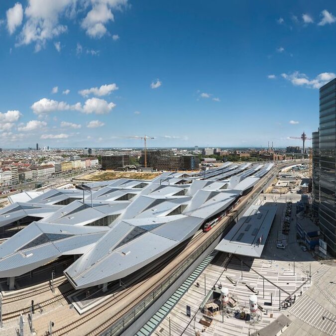 Wiener Hauptbahnhof von oben