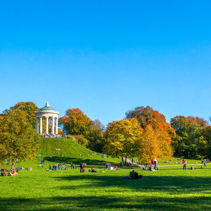 Englischer Garten, Vieille ville de Munich, Bavière, Allemagne