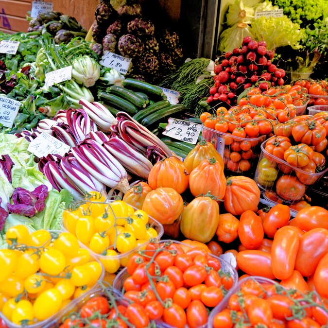 Fresh vegetables in the Mercat