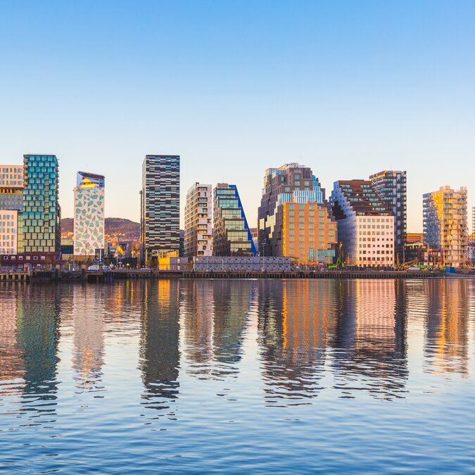 Skyline moderne du quartier Barcode à Oslo | © shutterstock_350327231